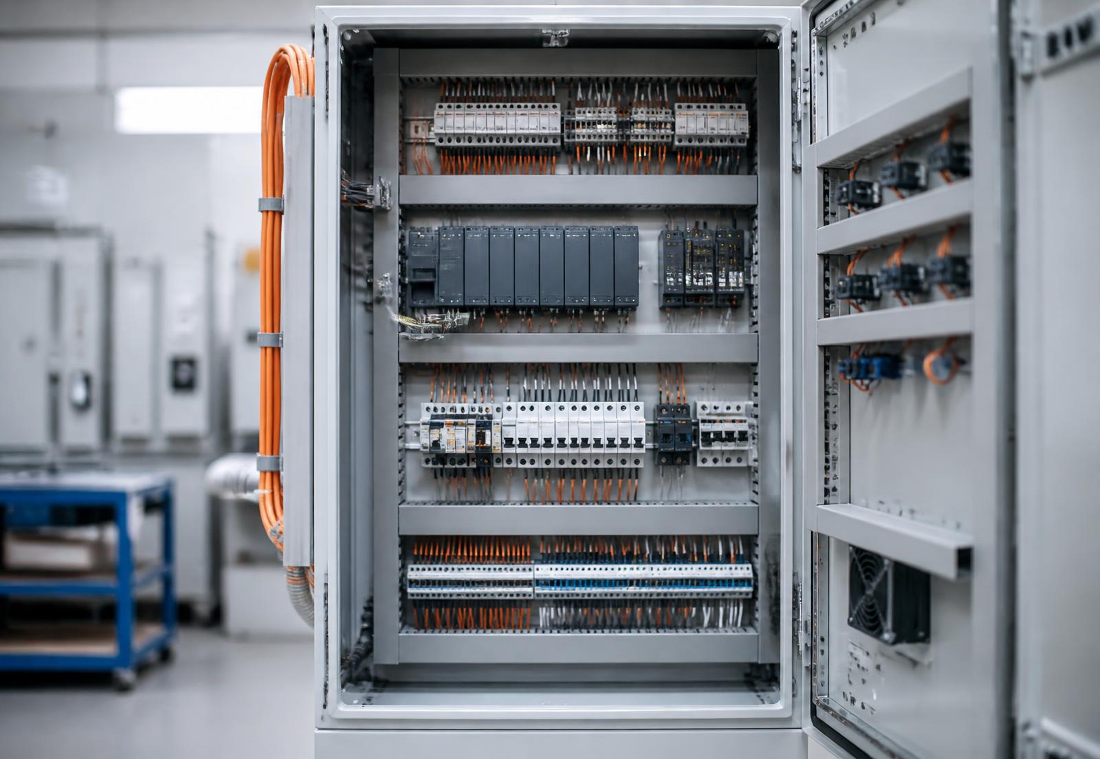 Sauber verdrahteter Schaltschrank